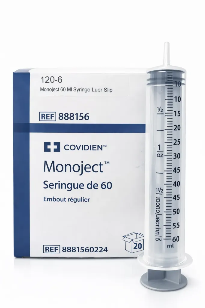JERINGA LUER SLIP 60 CC MONOJECT