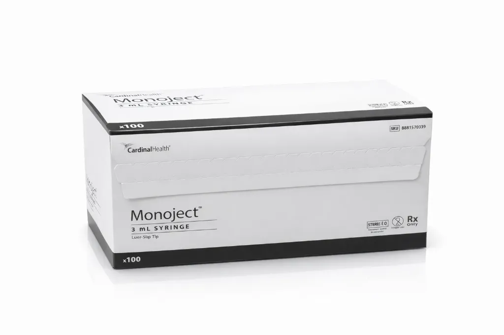 CAJA JERINGA DESECHABLE  LUER SLIP 3 ML MONOJECT