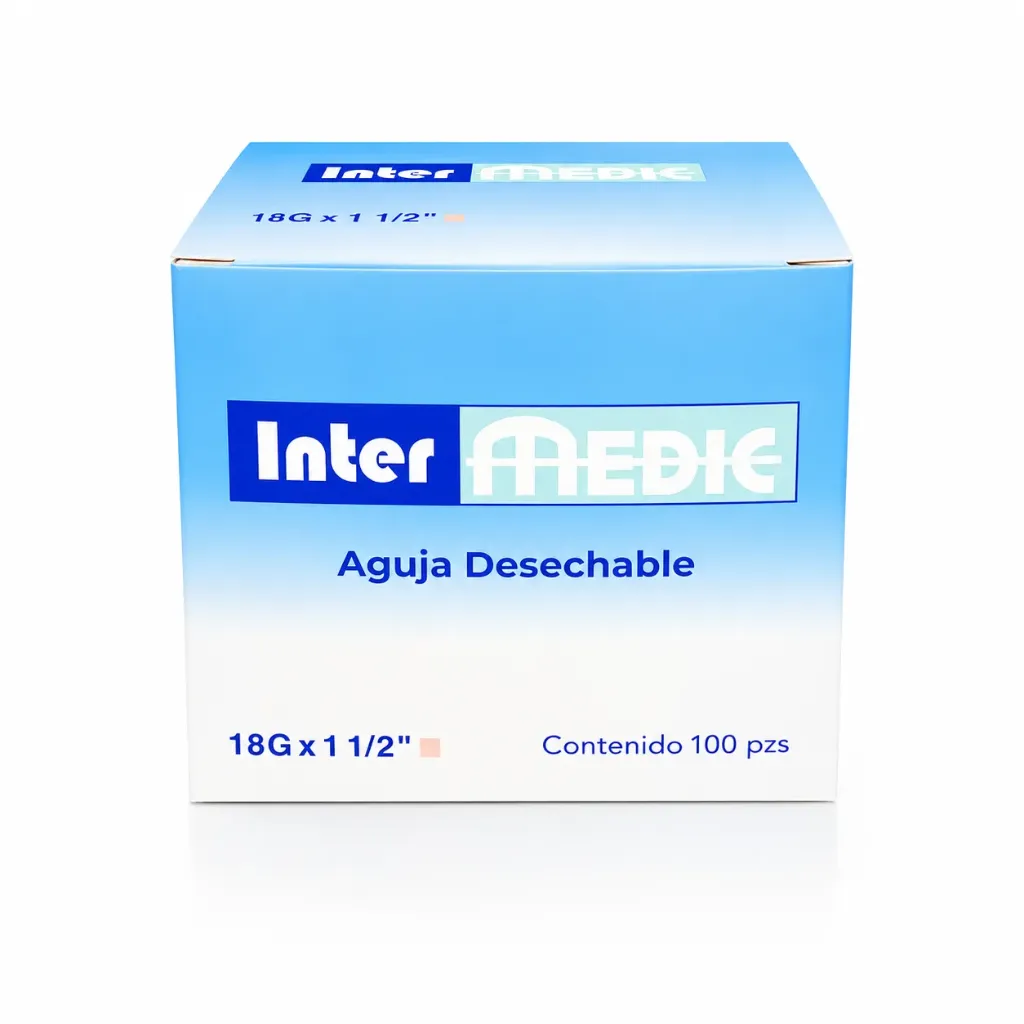 CAJA AGUJA 18 G x 1 1/2 INTERMEDIC